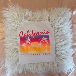 CALIFORNIA CROPPED TANK TOP
